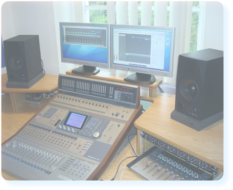 Control room at Wolverley Secondary School, all new and ready to go.